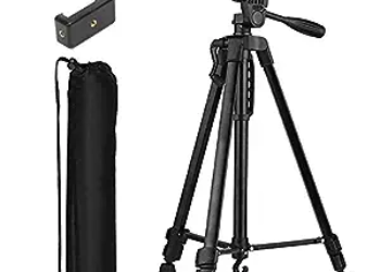 3366 Aluminum Tripod (55-Inch), Universal Lightweight Tripod && Adjustable Aluminium Alloy Tripod Stand Holder for Mobile Phones & Camera,