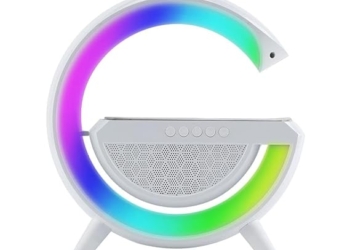 G-Shaped Bluetooth Speaker with FM Radio, Rechargeable Multi Functional Cum Luxurious Google Bedside AUX and Multiple Features Like Speaker