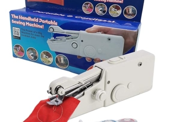 Portable, Handheld Sewing Machine, Cordless Electric Stitch Tool, Household Sewing Device for Fabric, Clothing, Home, Travel use.