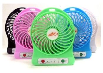 Portable Mini USB Pocket Fan 3-Level Speed Adjustable Electric Cooling Desktop Fan with Rechargeable Battery