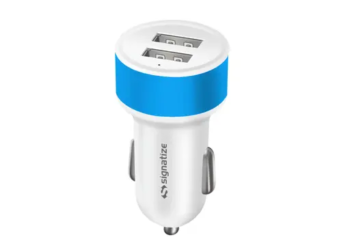 Fast Car Charger Adapter with SQUARE Dual USB Port. Qualcomm Certified 20W,Quick Charge.All Smartphones,