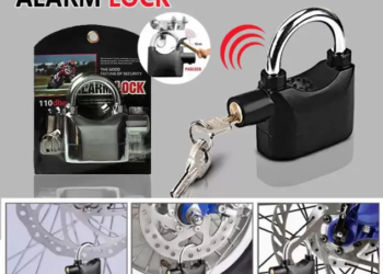 High Quality Alarm Lock Padlock Anti-Theft Security System Door Safety Lock  (Black)