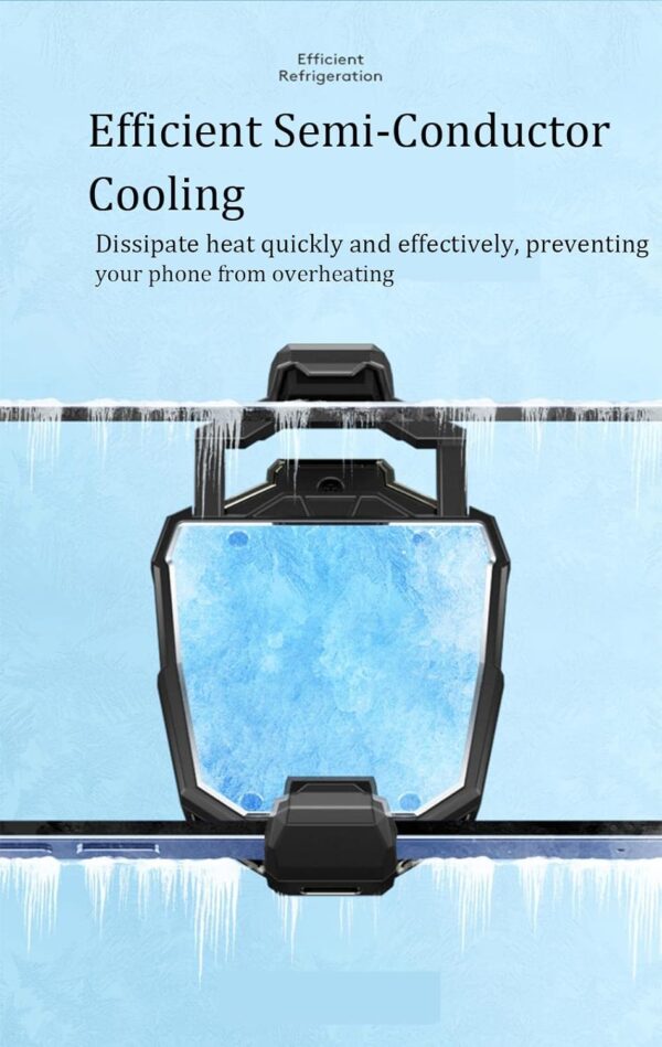 61ACqzUCZmL._SL1500_ X20 Phone Cooler, Adjustable Semi-Conductor Smartphone Cooling Fan w/Two Modes for iPhone/Android, USB Type-C Power Cellphone Radiator for Gaming, Video Streaming,