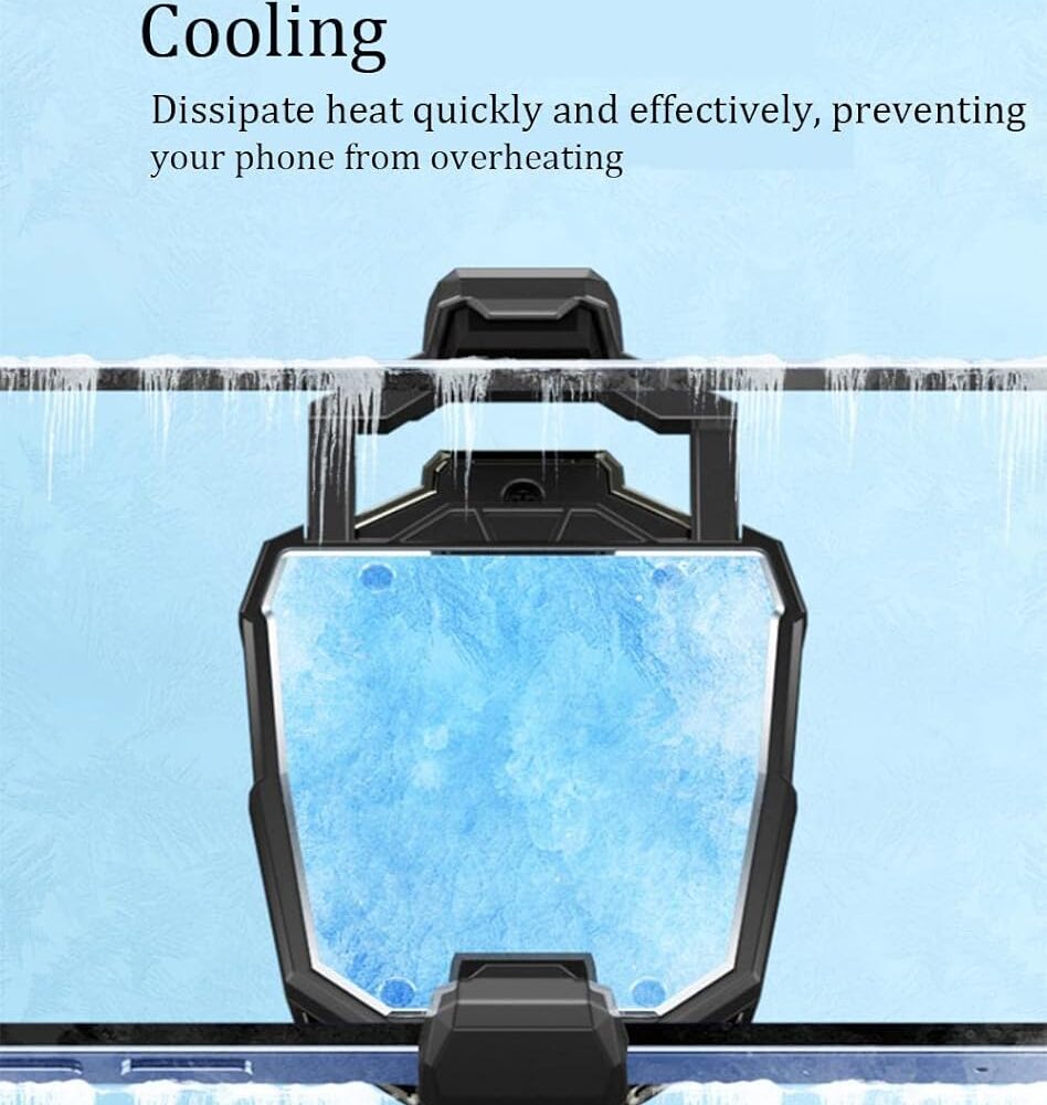 61ACqzUCZmL._SL1500_ X20 Phone Cooler, Adjustable Semi-Conductor Smartphone Cooling Fan w/Two Modes for iPhone/Android, USB Type-C Power Cellphone Radiator for Gaming, Video Streaming,