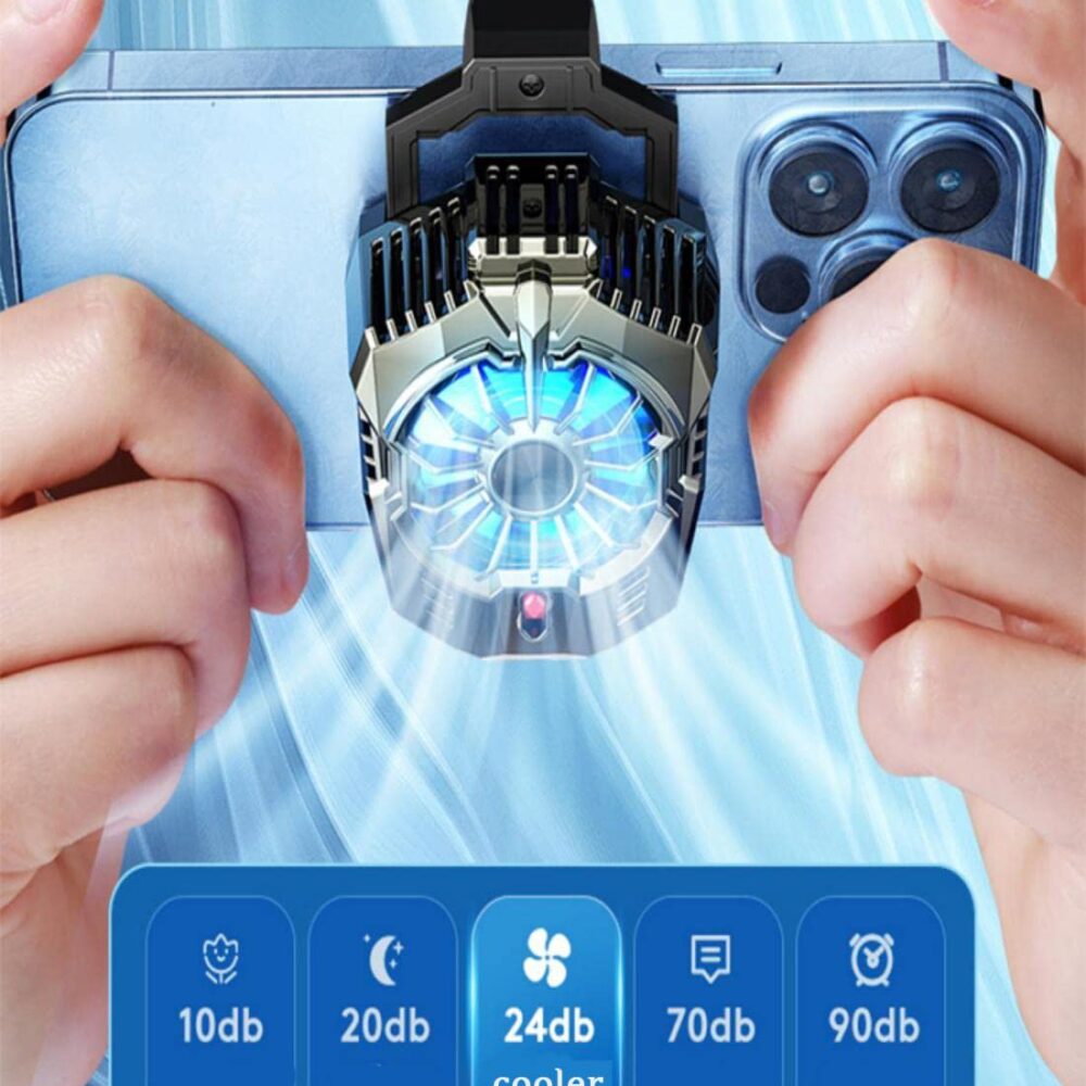 71AvysYqlAL._SL1500_ X20 Phone Cooler, Adjustable Semi-Conductor Smartphone Cooling Fan w/Two Modes for iPhone/Android, USB Type-C Power Cellphone Radiator for Gaming, Video Streaming,