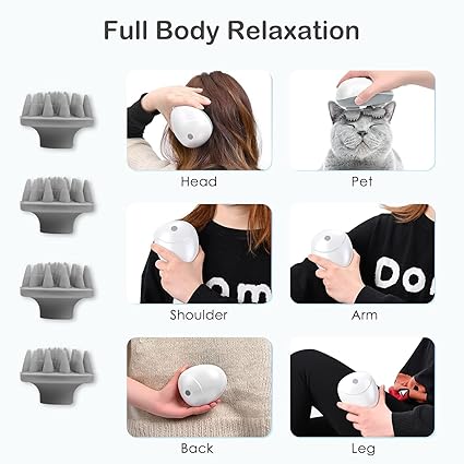 71h0vjn7+eL._SX425_ Electric Head,Scalp Massager| Rechargeable Head Kneading Massage Machine| 3 Speed Mode Handheld,Scalp Body Massager for Hair Growth,Deep Clean & Stress Relaxation